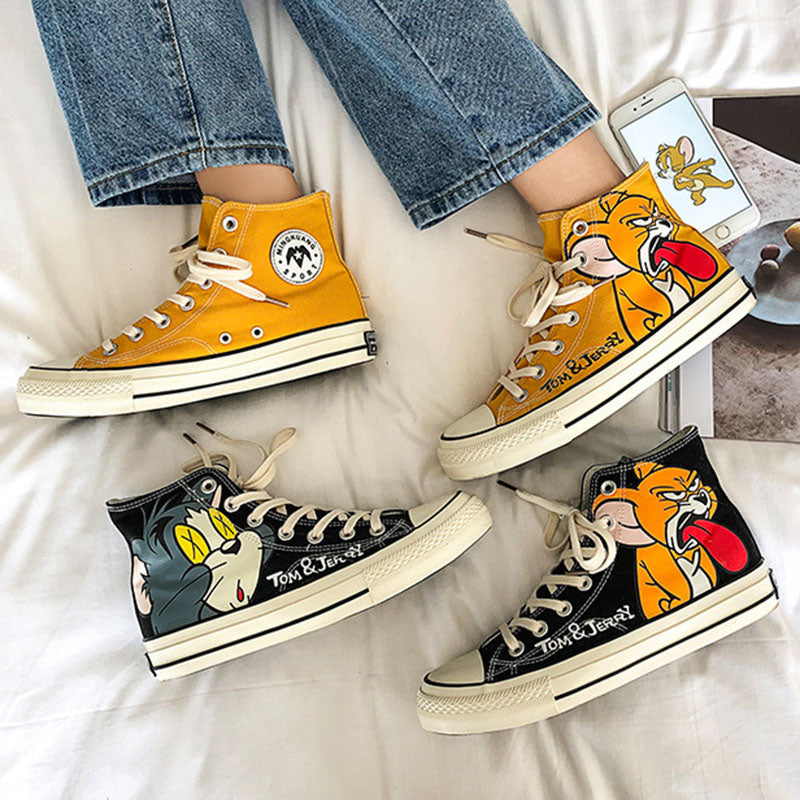 Aule Cartoon Cat Sneakers