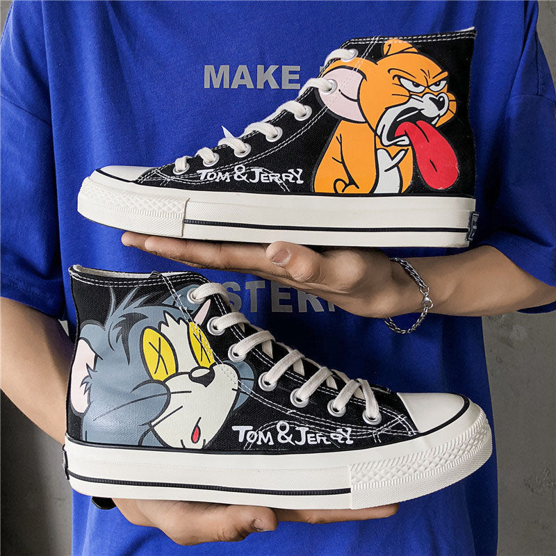 Aule Cartoon Cat Sneakers
