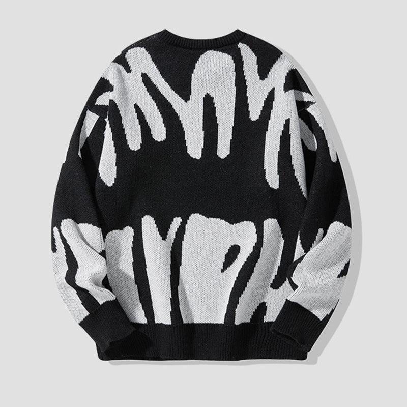 Aule Colorblock Letter Sweater