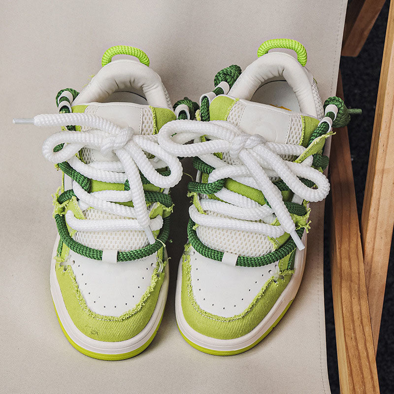 Aule Mint Distressed Sneakers