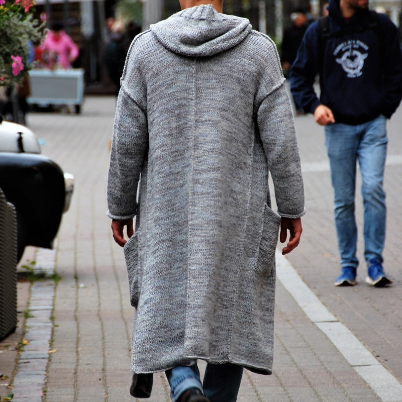 Aule Hooded Knit Long Cardigan