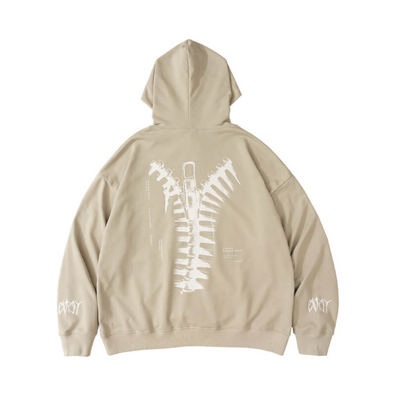 Aule Skeleton Print Hoodies