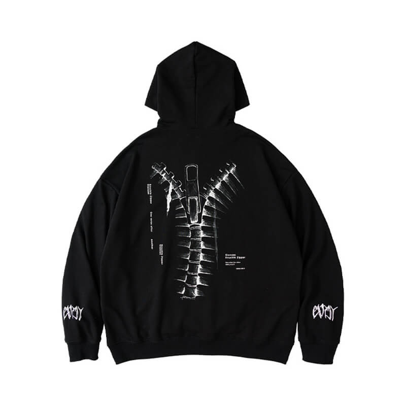 Aule Skeleton Print Hoodies