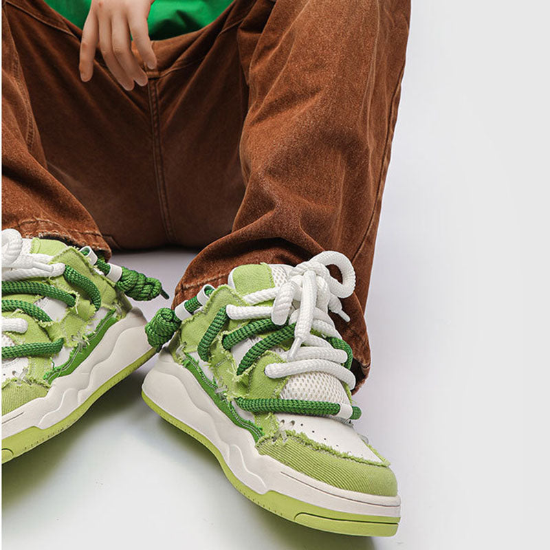 Aule Mint Distressed Sneakers