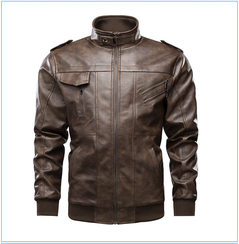 Hood Crew Faux Leather Jacket