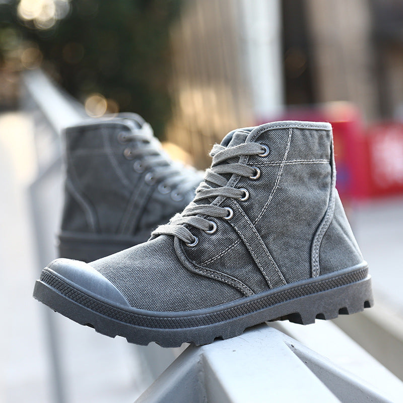 Aule Canvas Ankle Boots