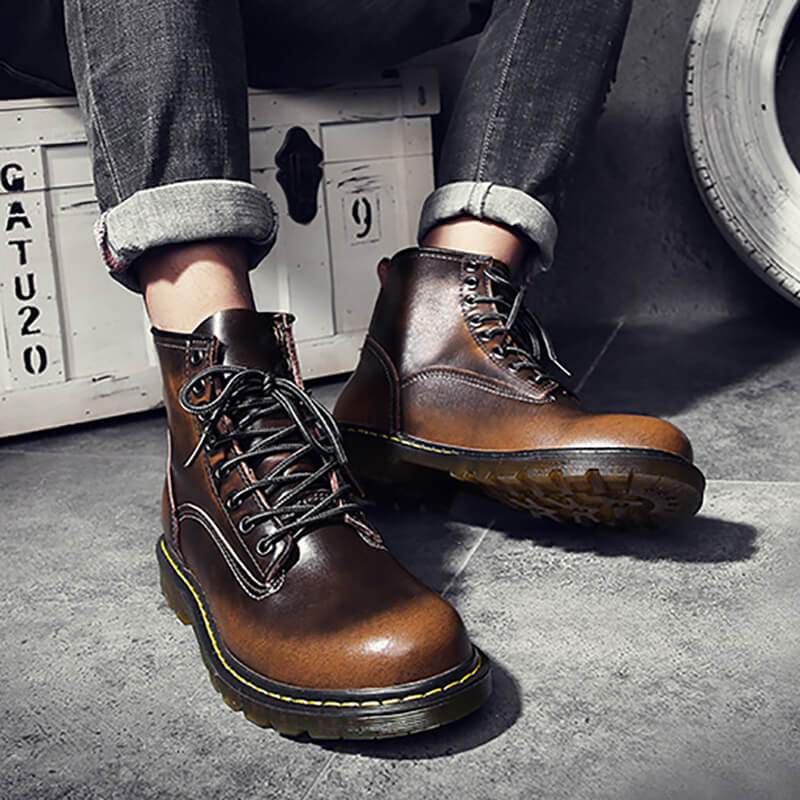Aule PU Rubbed Desert Boots