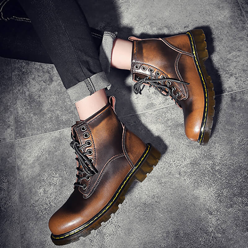 Aule PU Rubbed Desert Boots