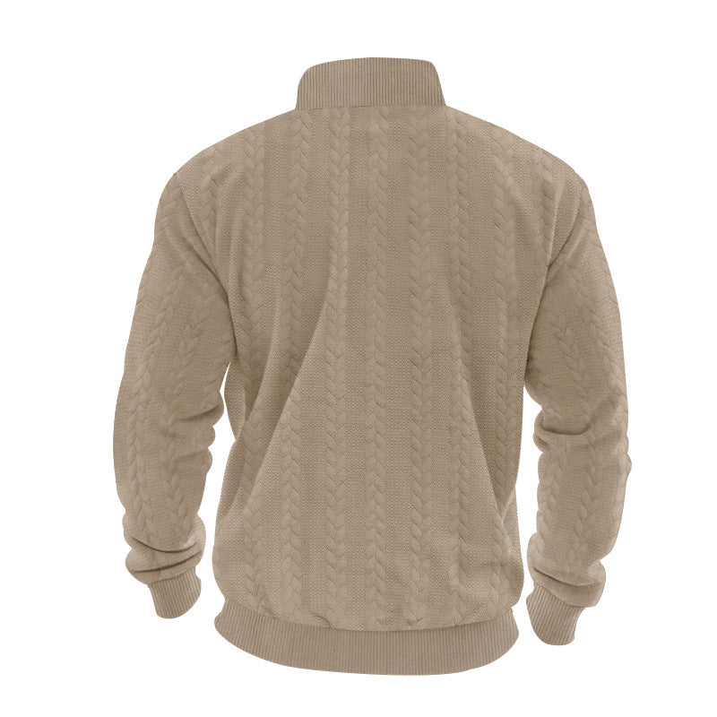 Aule Cable Knit Zip Up Sweatshirt
