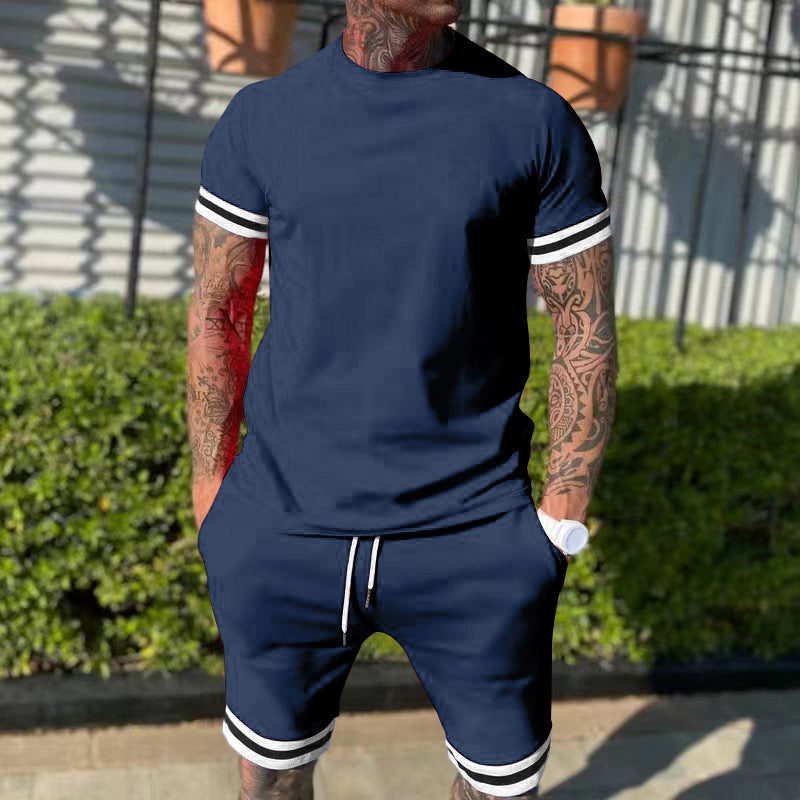 Aule Stripe Trim Tee Set