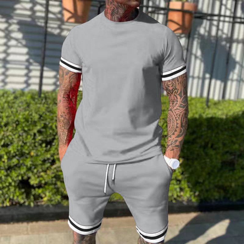 Aule Stripe Trim Tee Set