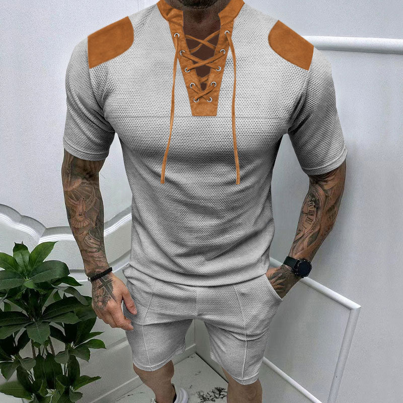 Aule Lace Up Tee Set