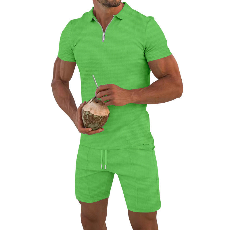 Aule Waffle Polo Set