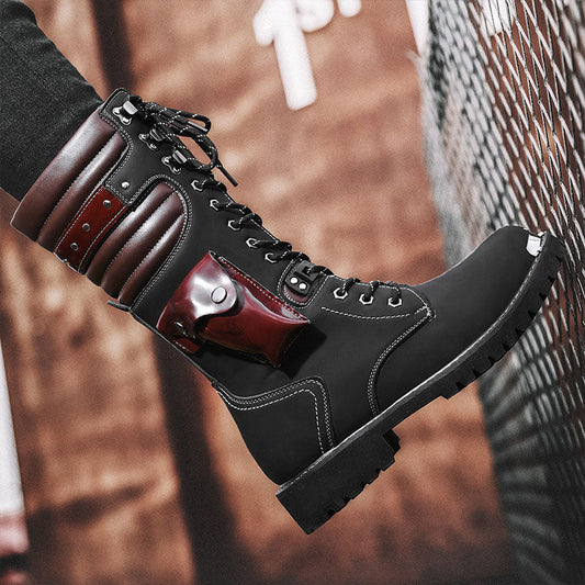 Aule Pocket Decor High Top Boots