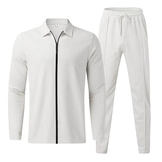 Aule Waffle Zip Up Shirt Set