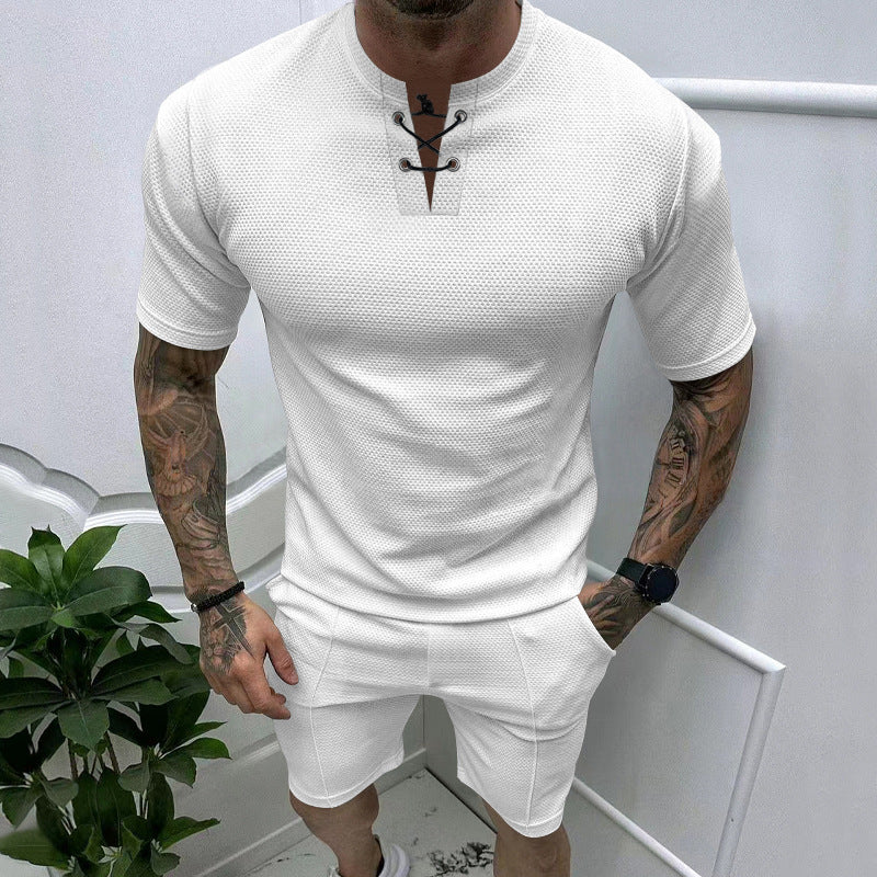 Aule Waffle Lace Up Set