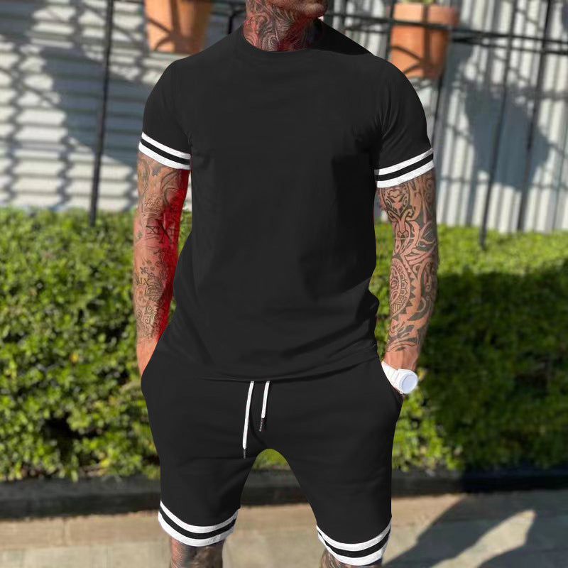 Aule Stripe Trim Tee Set