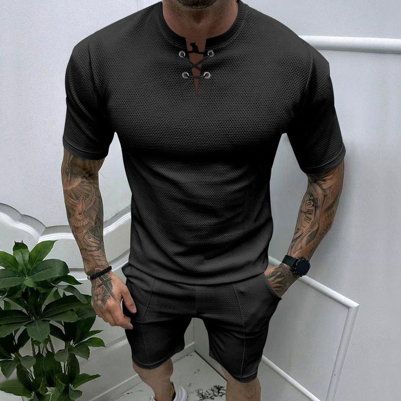 Aule Waffle Lace Up Set