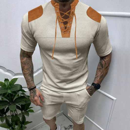 Aule Lace Up Tee Set