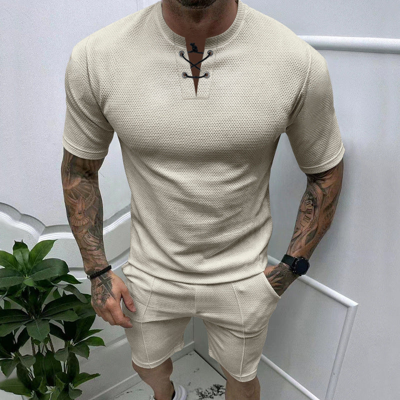 Aule Waffle Lace Up Set